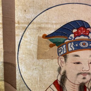 Ecole chinoise, encre et couleurs sur papier, Qing: 'Dieux en ciel' — photo 16