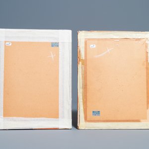 Ecole chinoise, encre et couleurs sur papier: 'Quatre scènes aux luohans', 19ème — photo 3