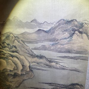 Ecole chinoise, encre et couleurs sur soie, 18/19ème: 'Buveurs de thé sur une fleuve' — photo 15