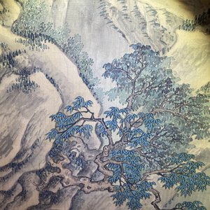 Ecole chinoise, encre et couleurs sur soie, 18/19ème: 'Buveurs de thé sur une fleuve' — photo 18