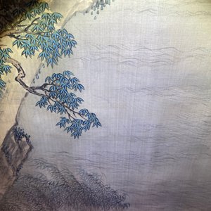 Ecole chinoise, encre et couleurs sur soie, 18/19ème: 'Buveurs de thé sur une fleuve' — photo 22