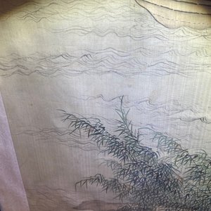 Ecole chinoise, encre et couleurs sur soie, 18/19ème: 'Buveurs de thé sur une fleuve' — photo 35