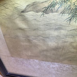 Ecole chinoise, encre et couleurs sur soie, 18/19ème: 'Buveurs de thé sur une fleuve' — photo 41
