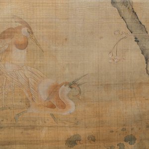 Ecole chinoise, encre et couleurs sur soie, 18/19ème: 'Des oiseaux et leurs proies' — photo 5