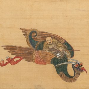Ecole chinoise, encre et couleurs sur soie, 19/20ème: 'Des immortels et leurs servants' — photo 1