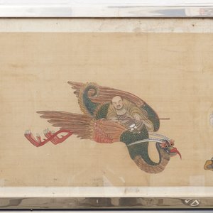 Ecole chinoise, encre et couleurs sur soie, 19/20ème: 'Des immortels et leurs servants' — photo 6