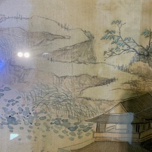 Ecole chinoise, encre et couleurs sur soie, 20ème: 'Trois vues de paysages' — photo 40