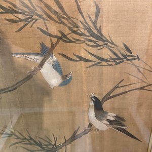 Ecole chinoise, encre et couleurs sur soie: 'Canards et oiseaux au bord d'une rivière', fin du Ming/début du Qing — photo 33
