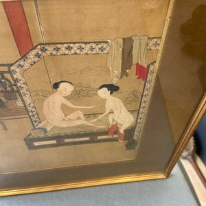 Ecole chinoise, encre et couleurs sur soie: Huit scènes érotiques et romantiques, 18/19ème — photo 17