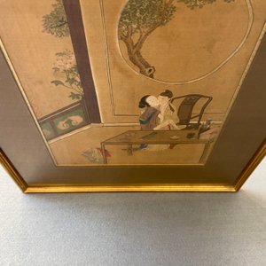 Ecole chinoise, encre et couleurs sur soie: Huit scènes érotiques et romantiques, 18/19ème — photo 26