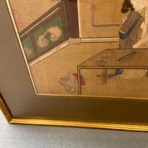 Ecole chinoise, encre et couleurs sur soie: Huit scènes érotiques et romantiques, 18/19ème — photo 27
