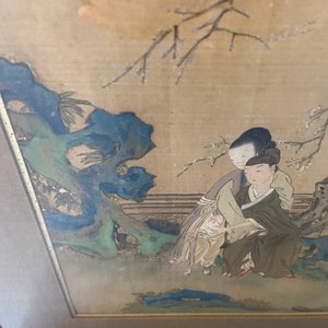 Ecole chinoise, encre et couleurs sur soie: Huit scènes érotiques et romantiques, 18/19ème — photo 30