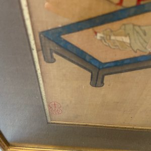 Ecole chinoise, encre et couleurs sur soie: Huit scènes érotiques et romantiques, 18/19ème — photo 39