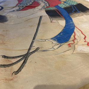 Ecole chinoise, encre et couleurs sur soie: 'Magu accompagnée d'une grue', 18/19ème — photo 12