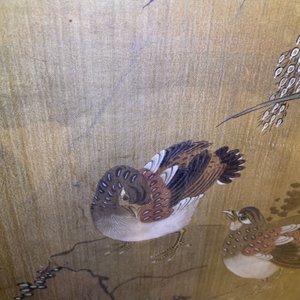 Ecole chinoise, encre et couleurs sur soie: 'Paysage aux oiseaux', 17/18ème — photo 29