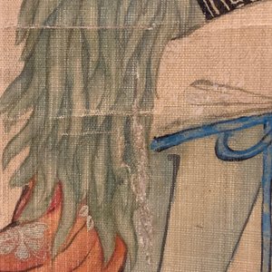 Ecole chinoise, encre et couleurs sur soie, Qing: 'Magu et cerf' — photo 12