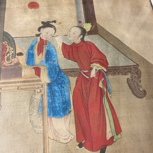 Ecole chinoise, encre et couleurs sur soiex: 'Le maquillage d'une dame', 18th C. — photo 21
