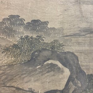 Ecole chinoise: 'Homme avec deux chevaux', encre et couleur sur soie, 18/19ème — photo 12