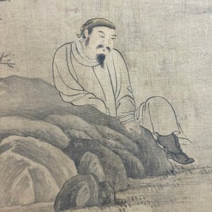 Ecole chinoise: 'Homme avec deux chevaux', encre et couleur sur soie, 18/19ème — photo 13