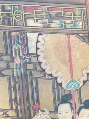 Ecole chinoise: 'L'empereur Qianlong avec des enfants', encre et couleur sur soie, 18/19ème — photo 14