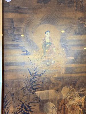Ecole chinoise: 'Montagne aux Luohan', encre et couleur sur soie, 18ème — photo 3