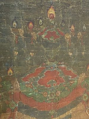 Ecole chinoise : Portrait d'Avalokitesvara, encre et couleur sur soie, Ming — photo 11
