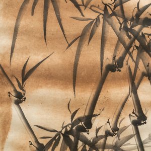 Ecole chinoise, Qing Yudian (1936), encre sur papier: Quatre compositions florales — photo 9