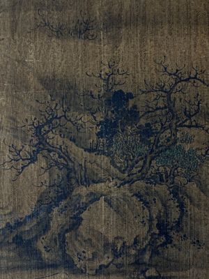 Ecole chinoise : 'Savants dans le paysage montagneux', encre et couleurs sur soie, probablement Ming — photo 9