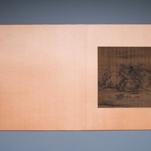 Ecole chinoise : 'Savants dans le paysage montagneux', encre et couleurs sur soie, probablement Ming — photo 5