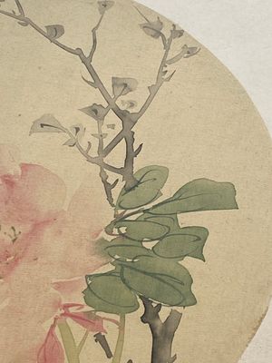 Ecole chinoise : Sept œuvres avec des insectes et des pivoines, encre et couleur sur soie, 19/20ème — photo 28