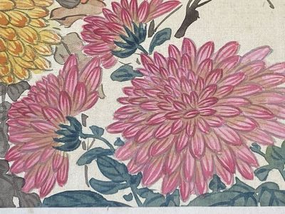 Ecole chinoise: Sept œuvres avec des oiseaux et des fleurs, encre et couleur sur soie, signées Jinghan 景涵, 19/20ème — photo 27