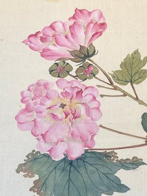 Ecole chinoise: Sept œuvres avec des oiseaux et des fleurs, encre et couleur sur soie, signées Jinghan 景涵, 19/20ème — photo 30