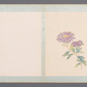 Ecole chinoise: Sept œuvres avec des oiseaux et des fleurs, encre et couleur sur soie, signées Jinghan 景涵, 19/20ème — photo 4