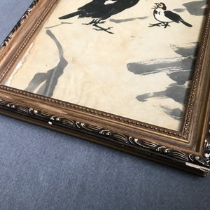 Ecole chinoise, signé Li Kuchan (1899-1983), encre et couleurs sur papier, daté 1972: quatre panneaux aux oiseaux sur rochers — photo 43