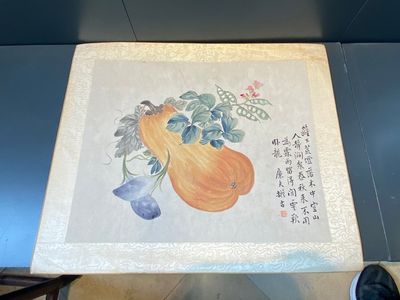 Ecole chinoise: Six œuvres avec des oiseaux, des fleurs et des fruits, encre et couleur sur papier, 19/20ème — photo 28