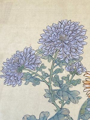 Ecole chinoise: Six œuvres avec des oiseaux, des fleurs et des fruits, encre et couleur sur papier, 19/20ème — photo 38