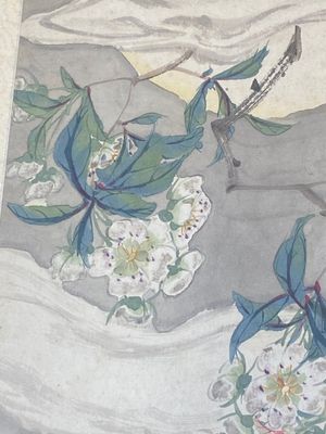 Ecole chinoise: Six œuvres avec des oiseaux, des fleurs et des fruits, encre et couleur sur papier, 19/20ème — photo 4