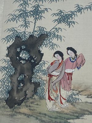 Ecole chinoise: Treize oeuvres diverses, encre et couleur sur papier et soie, signées Xiaocun 晓邨 et Futing 富廷, 19/20ème — photo 8