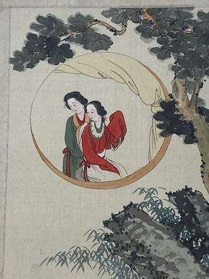 Ecole chinoise: Treize oeuvres diverses, encre et couleur sur papier et soie, signées Xiaocun 晓邨 et Futing 富廷, 19/20ème — photo 9