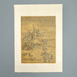 Ecole coréenne: Personnages dans un paysage, encre sur papier, Joseon, 18/19ème — photo 3