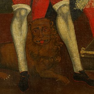 École de Cuzco, Pérou: L'empéreur Charles II en défense de l'Eucharistie, huile sur toile, 17ème — photo 7