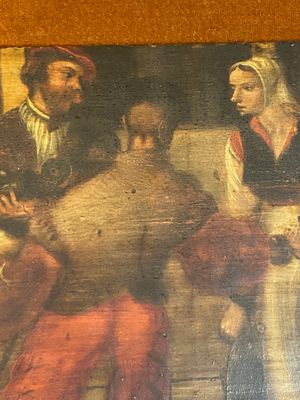 Ecole flamande: 'Faire la fête dans une auberge', huile sur panneau, 17ème — photo 9