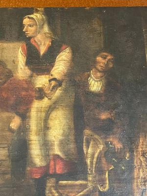 Ecole flamande: 'Faire la fête dans une auberge', huile sur panneau, 17ème — photo 10