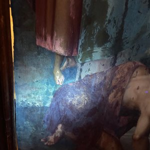 Ecole flamande: Soldats romains se battent pour un jeu de dés devant le Christ en croix, huile sur panneau, 1ère moitié du 16ème — photo 41