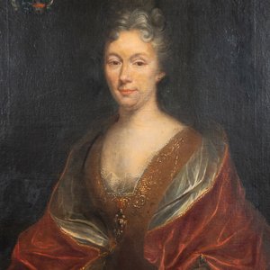 Ecole flamande: Une paire de portraits de nobles, huile sur toile, 17ème — photo 3