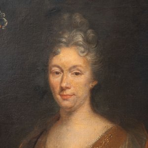 Ecole flamande: Une paire de portraits de nobles, huile sur toile, 17ème — photo 7