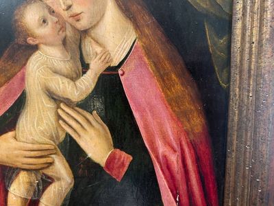 Ecole flamande: Vierge à l'Enfant, huile sur panneau, 16/17ème — photo 14