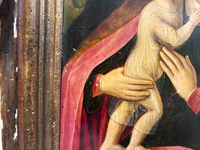 Ecole flamande: Vierge à l'Enfant, huile sur panneau, 16/17ème — photo 7