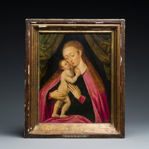 Ecole flamande: Vierge à l'Enfant, huile sur panneau, 16/17ème — photo 2