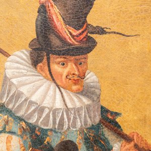 Ecole française, d'après Abraham Bosse (1602-1676): 'Le marchand de mort aux rats', huile sur toile dans son cadre d'époque, 17/18ème — photo 4